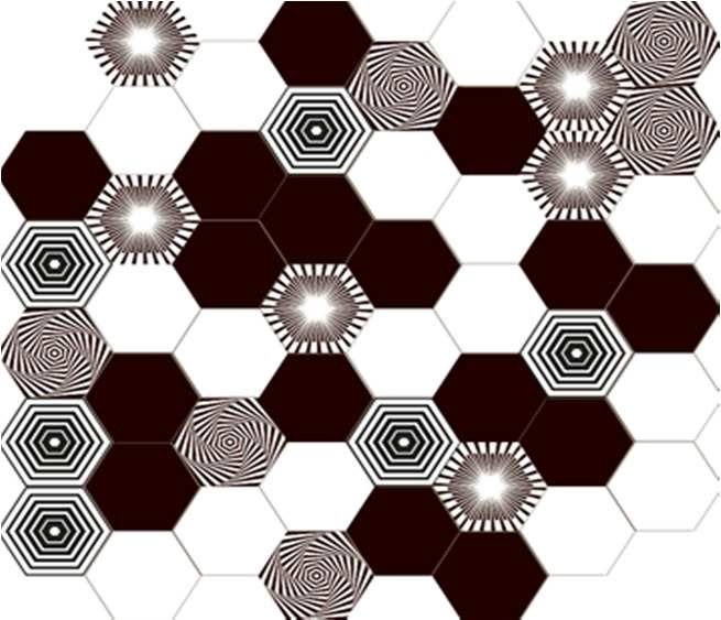REVESTIMIENTO 15X17 DECORADO HEXAGONAL DCER-145-146-155 LISO (SURTIDO VARIADO) - DVI